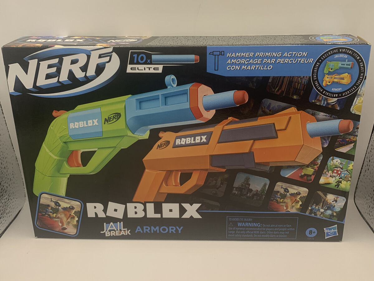 NERF Elite Roblox Jailbreak: Armory Set 2 Pack Hammer-Action Blasters