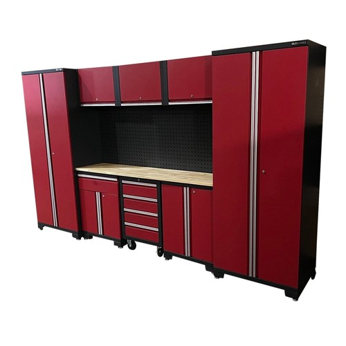 US PRO GARAGE STORAGE SYSTEM TOOL CHEST CABINET BOX RED / BLACK FINANCE OPTIONS - Picture 9 of 11