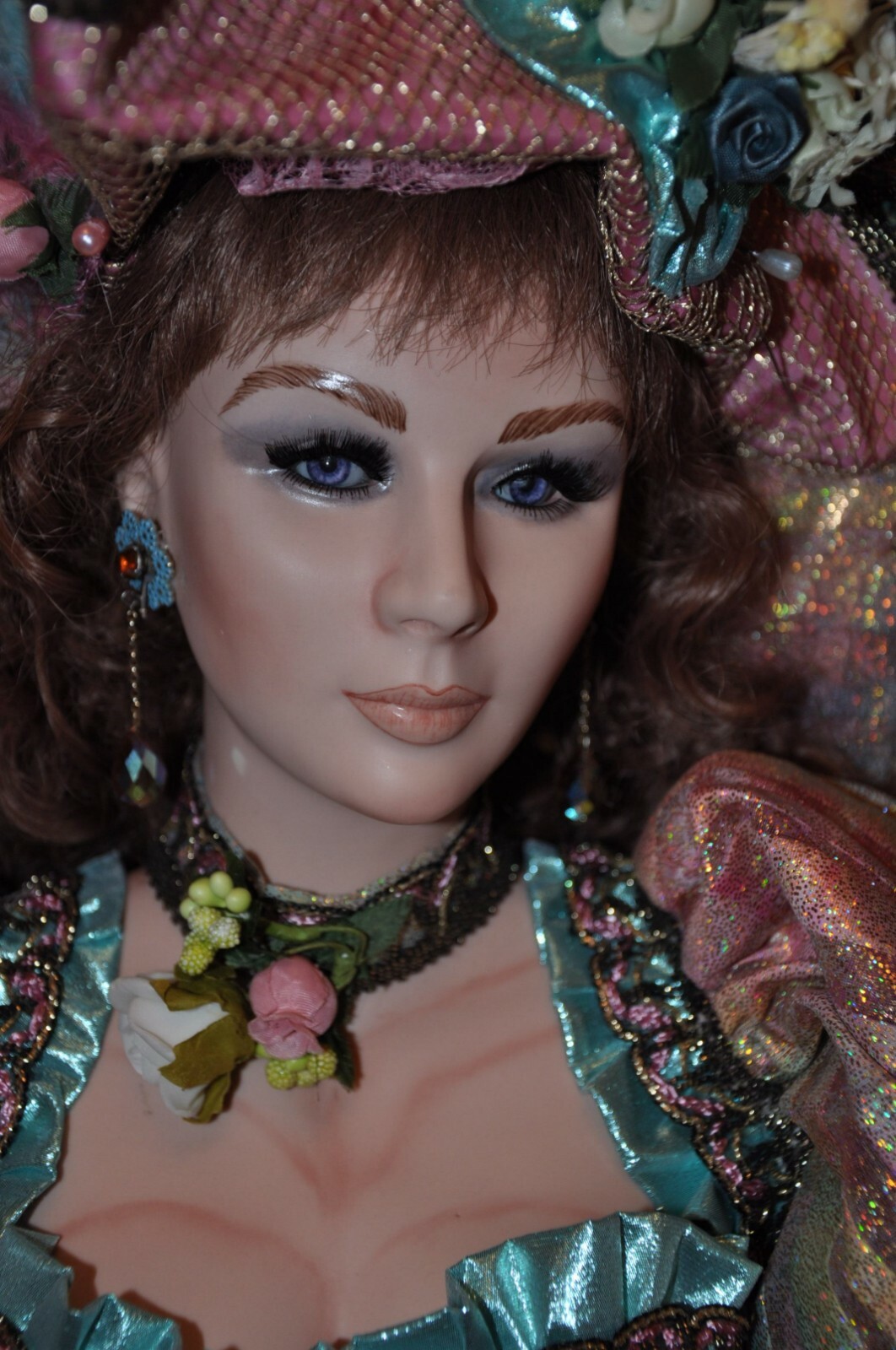 Porcelain doll OOAK Rainbow Masquerade by Cynthia Sharp 100 cm Porcelain doll OOAK Rainbow Masquerade by Cynthia Sharp 100 cm