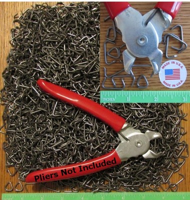 Hog Rings 2500pcs 3/4'' for Car Upholstery Netting Attachment Fences SHARP
