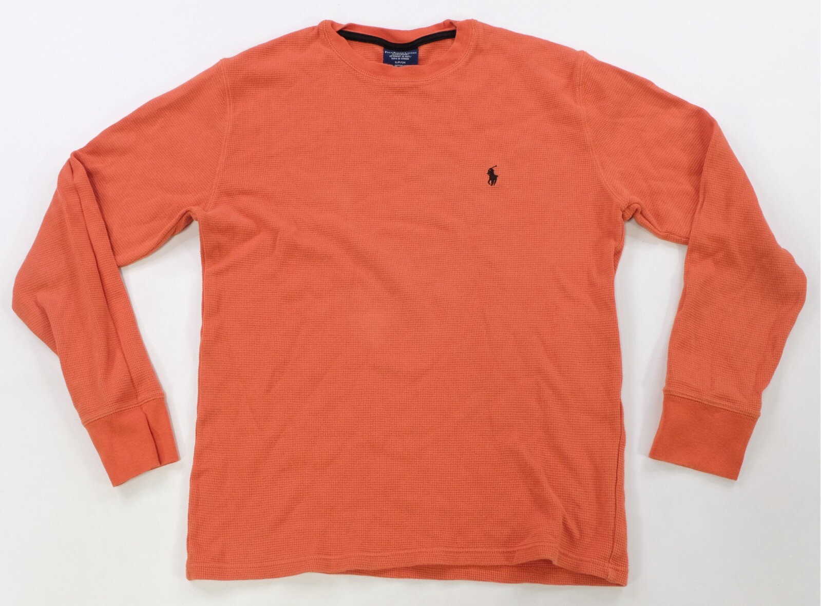 Rara felpa termica vintage POLO RALPH LAUREN pigiama pony anni 2000 arancione S