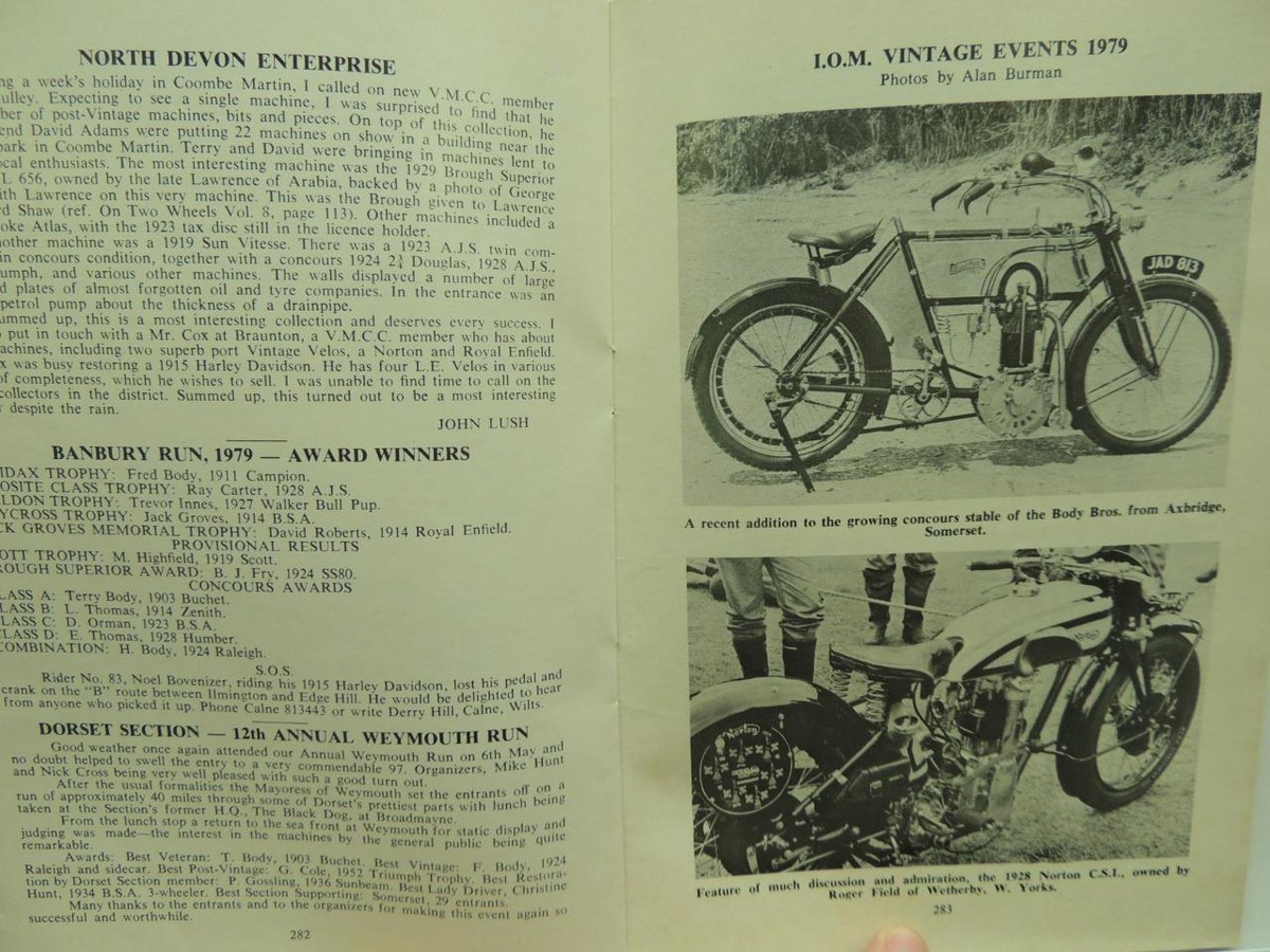 July 1979 Journal Of The Vintage Motorcycle Club Triumph Norton