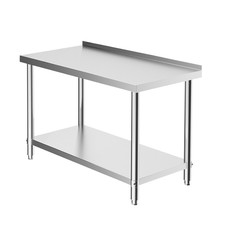 Commercial Stainless Steel Kitchen Food Prep Work Table Bench 1200 Wide Worktop
