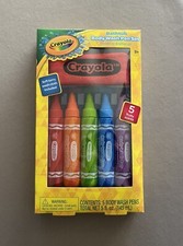 Crayola Bathtub Body Wash Pen Set, 5 Fruity Scents Wash Cloth, New In Box