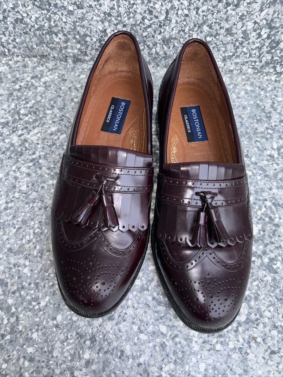 Bostonian Classics First Flex BurgundyLeather CapToe Shoes