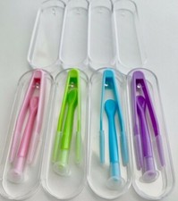 Contact Lens Tweezers V Inserter Applicator Travel Case Accessories Set Kit