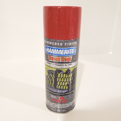 Hammerite Spray Paint Hammered Red Finish Rust Cap 12 oz ...
