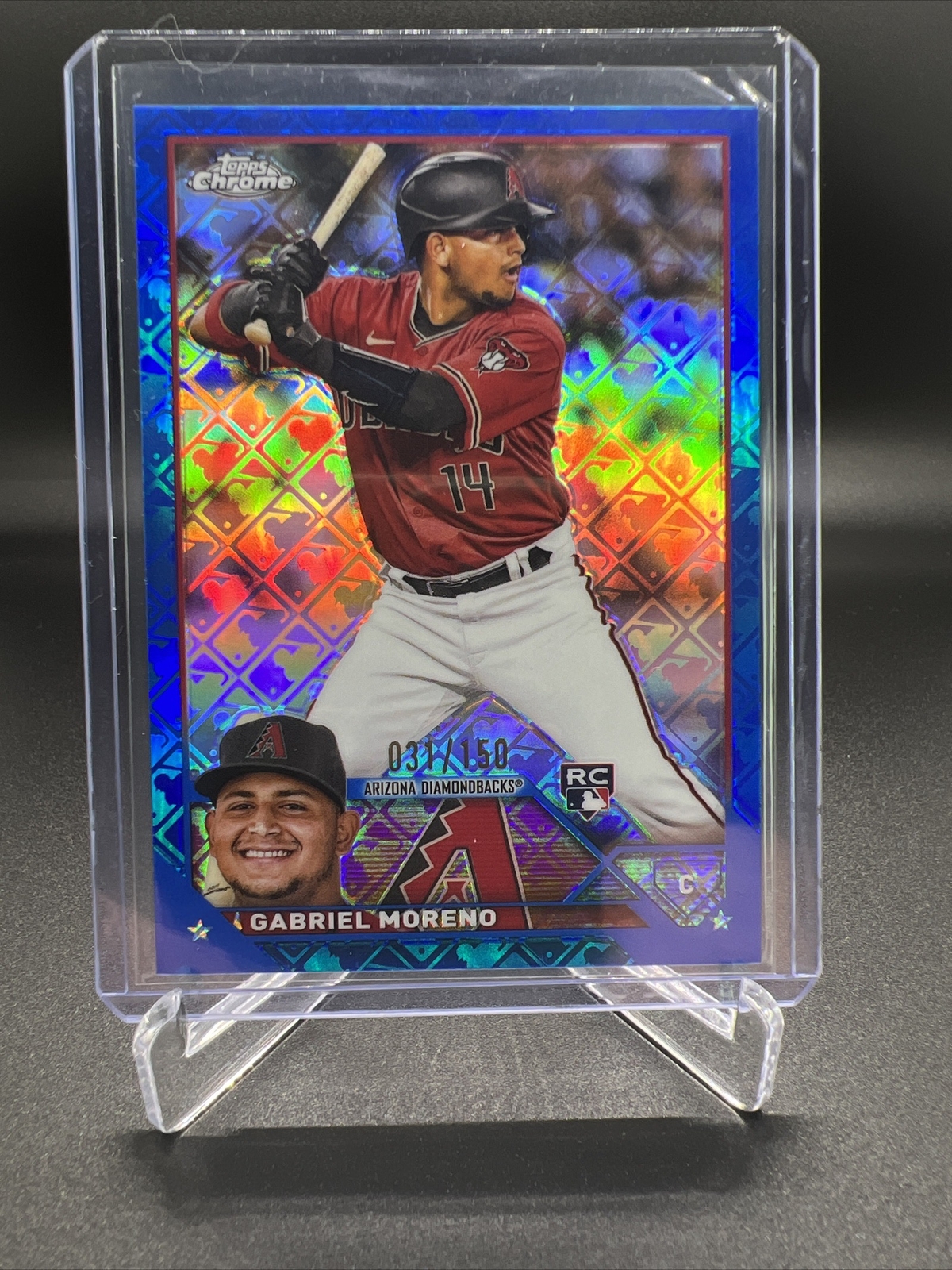 2023 Topps Chrome Logofractor Gabriel Moreno Blue /150 (RC) Diamondbacks