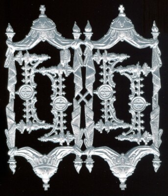 Scrap Diecut German Dresden Silver Foil Paper Alter Set Victorian Crafts