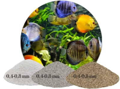 KRISTALLQUARZSAND Aquariumsand Aquariensand natur hell grau beige weiß 1-25kg gewaschen 0,4-0,8mm