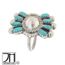 Zuni R. Dishta Navaho Navajo Türkis Silber Fingerring Indianer silver ring