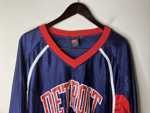 Vintage Detroit Pistons Nike Warm Up Shooting Shirt Jersey Mens 2XL Tall USA - Picture 8 of 14