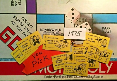 Monopoly  1975 VINTAGE Community Chest Cards  You Pick  Game Replacement Cards