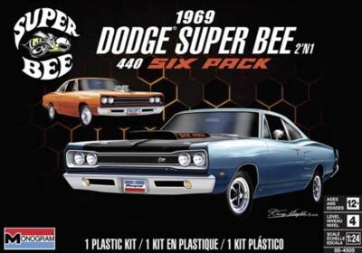 Revell Monogram 4505 Maßstab 1:24 1969 Dodge Super Bee 440 Sixpack ''2N1''