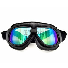 Vintage Retro Motorcycle Goggles Helmet Riding Leather Glasses Eyewear Biker