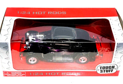 MOTOR MAX Tough Stuff 1/43 Hot Rods Black Model Car New