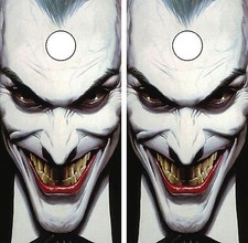 C33 Evil Clown Cornhole Board Wrap LAMINATED Wraps Decals Vinyl Sticker