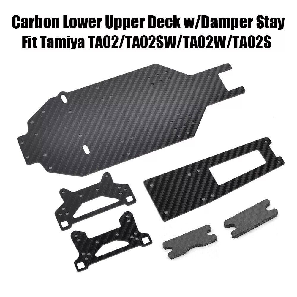 Carbon Fiber Chassis Shock Tower Kit for Tamiya TA02 TA02W TA02SW 1/10 RC