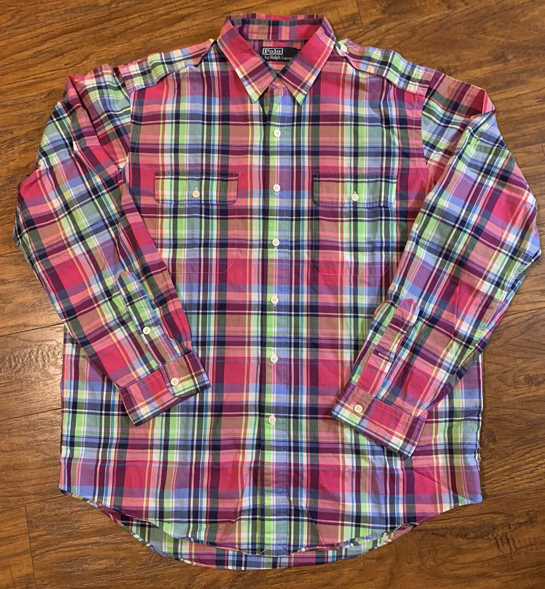 Vintage Polo Ralph Lauren Plaid Button-Down Shirt