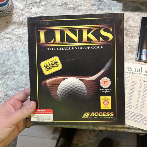 LINKS Vintage 1991 PC Computer Golf Game MS-DOS 3.5 Floppy Access IBM PS1/2 286+ - Picture 2 of 6