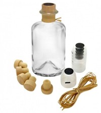 27x Profi Set Apothekerflaschen leer 350 ml Glasflaschen mit Kapsel Korken Bast