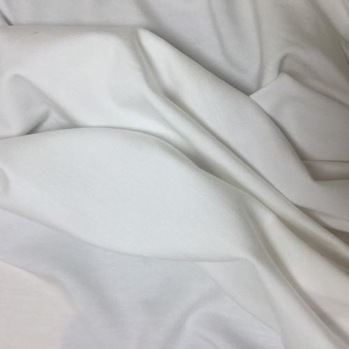 Tencel Knit Jersey Fabric Ecofriendly Mid Weight Prepared for Dye (PFD) White - Picture 3 of 3