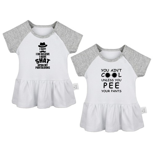 You Ain't Cool Unless You Pee Your Pants Funny Infant Baby Girls Princess Dress - Foto 2 di 21