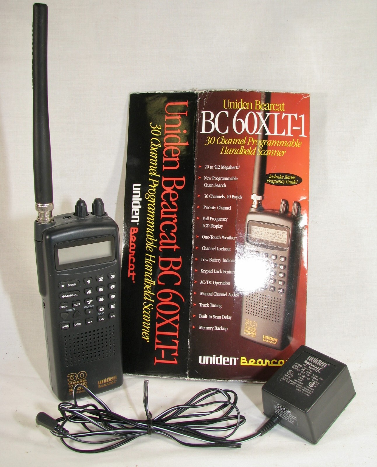 Genuine Original Uniden Bearcat BC60XLT1 30 Channel 10 Band Radio