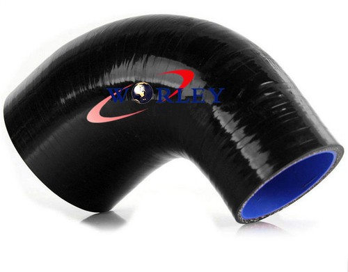 Curva Riduzione 90° 102 - 76 mm in silicone nera Curva Riduzione 90° 102 - 76 mm in silicone nera