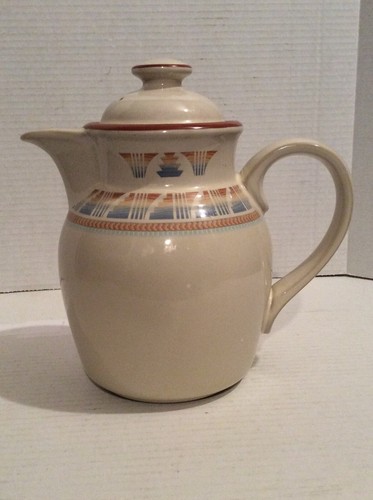 VINTAGE: 1993 - 98 DISCONTINUED NORITAKE "SAND 'N SKY" COFFEE POT #8443 - Picture 3 of 9
