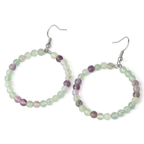 Fashion Handmade Crystal Beads Dangle Earrings Hoop Women Party Jewelry Gift New - Picture 25 of 28