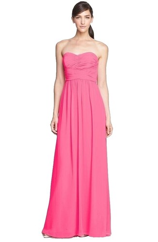 white christmas dresses Green Strapless Chiffon Gown With Braided Belt main image 1