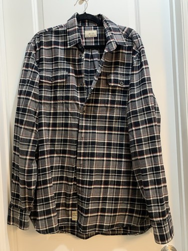 Jachs Men's Gray/Black Plaid Flannel Size XLT Long Sleeves 100% Cotton - Picture 3 of 6