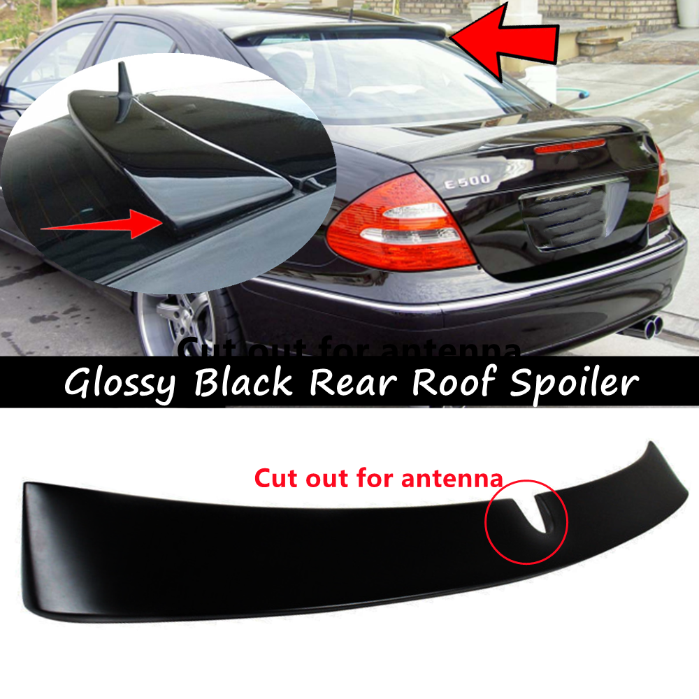 W211 ベンツ E320 ルーフスポイラー Gloss Black Rear Window Roof Spoiler Lip Wing For Mercedes E-Class
