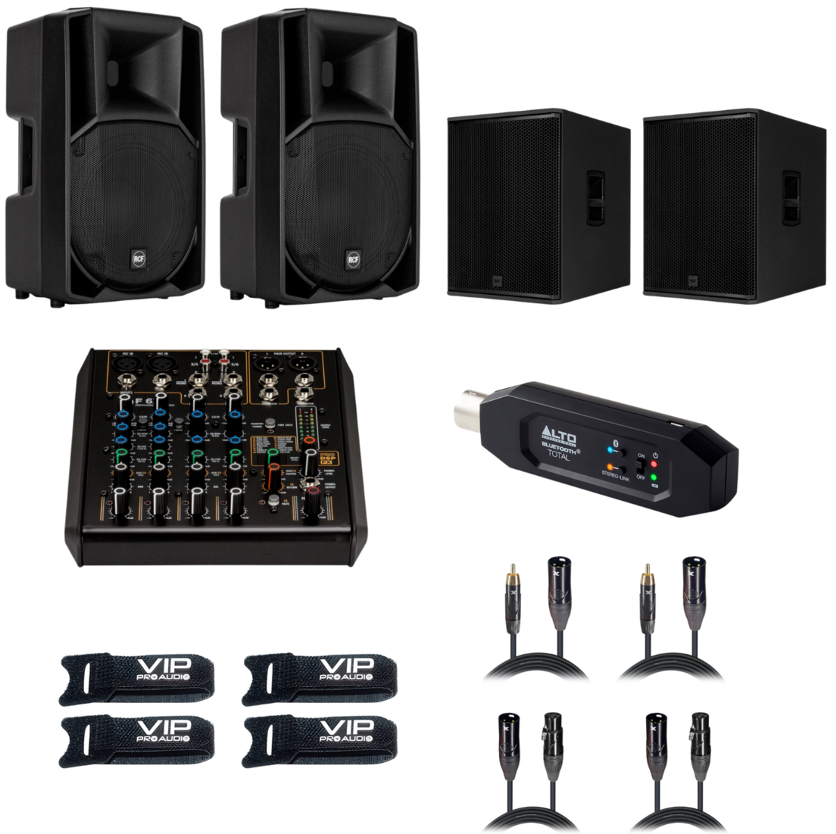 2x RCF ART 712-A MK4 Speaker+ 2x SUB 8003-AS MK3 +F 6X ConsoleW/Adapter  Cables