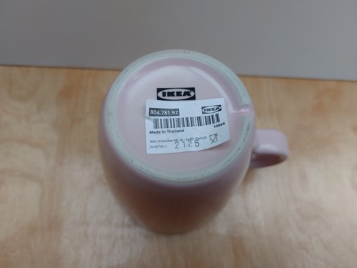 BNWT IKEA Pink Ceramic Mug 10866 10cm Tall - Picture 13 of 14
