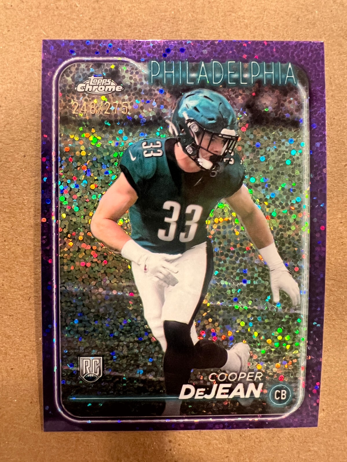 2024 Topps Chrome - Cooper DeJean #232 Rookie RC Purple Speckle Refractor /275