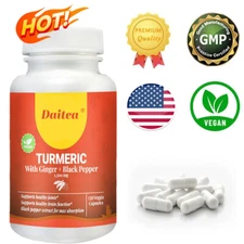 Turmeric with Ginger + Black Pepper 1500mg High Absorption Triple Strength