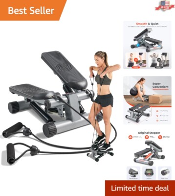High-Resistance Cardio Stepper with Adjustable Intensity and Quiet Operation