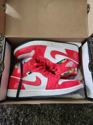 Air JORDAN I MID SE CHILE RED/WHITE/POLLEN 194501095181| eBay display picture 1