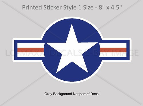 WW 2 USAF US Air Force Roundel Military Aircraft Fighter Bomber Insignia Decal  - Picture 14 of 44