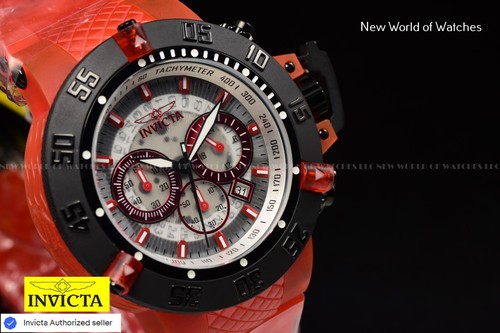 Invicta Subaqua Anatomic Red Chronograph 50mm Silicone Band Men's Watch 24364 - Picture 7 of 7