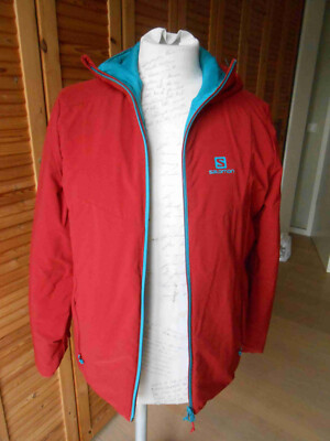 SALOMON Wendejacke S 44 46 164 170 türkis rot Jacke Drifter Hoddie NEU Trekking