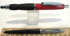 TERZETTI "BIG CLICK" Large Click Top Ballpoint Pen- Conductive Tip- Red/Black