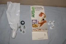 Hutzler 20 Disposable Decorating Bags 3 Nozzle Baking Tips Cakes EXTRAS (ToteCC)