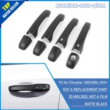 Matte Black Exterior Door Handle Shell Cover Trim Molded For Chrysler 300 2011+