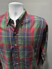 VTG 60s McGregor Classics Men's Large Tall LT Shirt Red Plaid Western