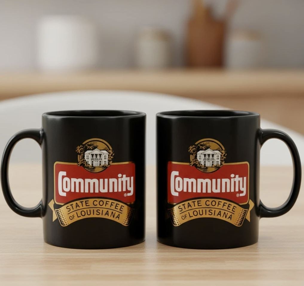 Community Coffee COFFEE MUGS Black Ceramic Mug