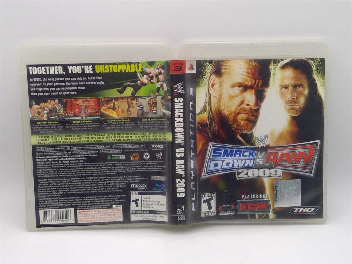 Sony PlayStation 3 WWE Smackdown vs. Raw 2009 Video Games for sale
