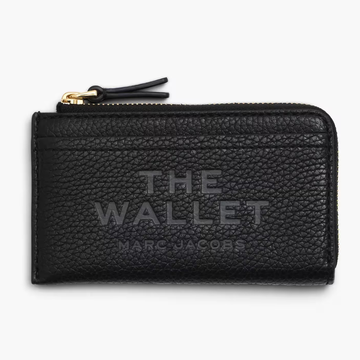 Marc Jacobs The Leather Multi Wallet Women's OS Black Gold Zip Around GBO2914